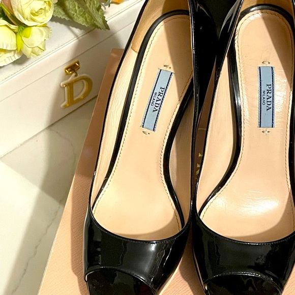 Prada Vernice peep toe black - Picture 3 of 5